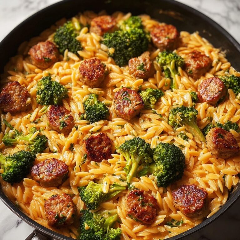 Savory Chicken Sausage Broccoli Orzo for Cozy Weeknights Recipe