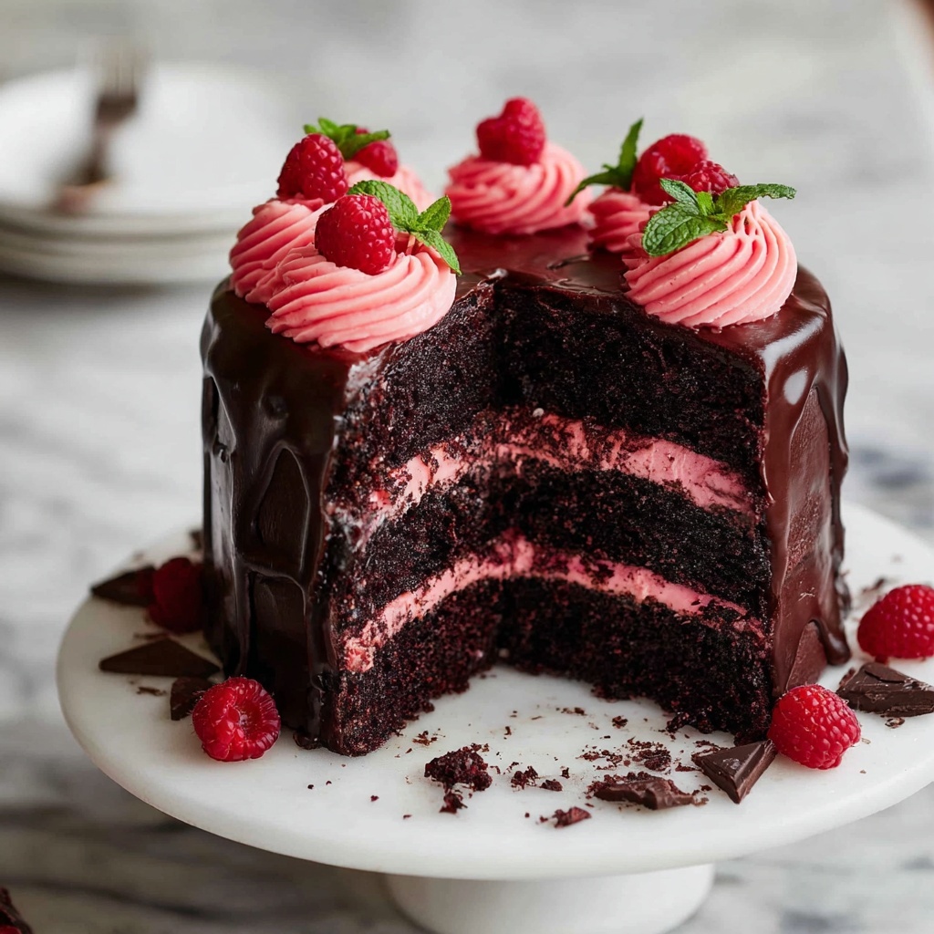 Chocolate Cake with Raspberry Ganache Recipe - Recipe Image