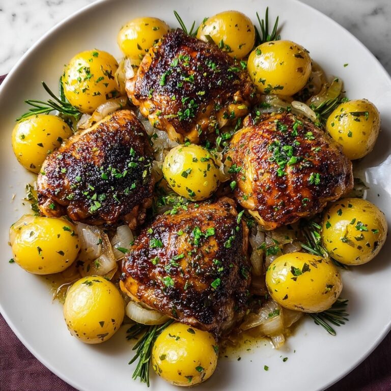 Lemon Herb Roasted Chicken Thighs and Potatoes Recipe