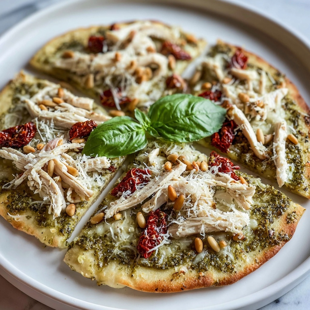 Pesto Chicken Flatbread Recipe - Recipe Image