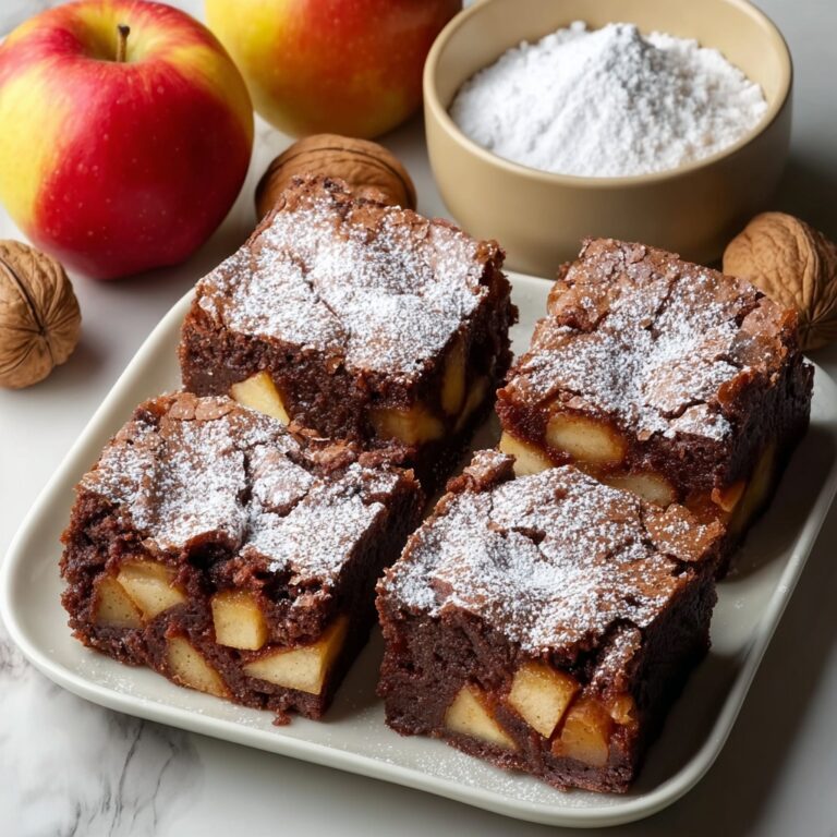 Spiced Chunky Apple Brownies Recipe