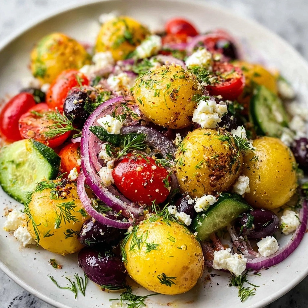 Homemade Greek Potato Salad Recipe - Recipe Image