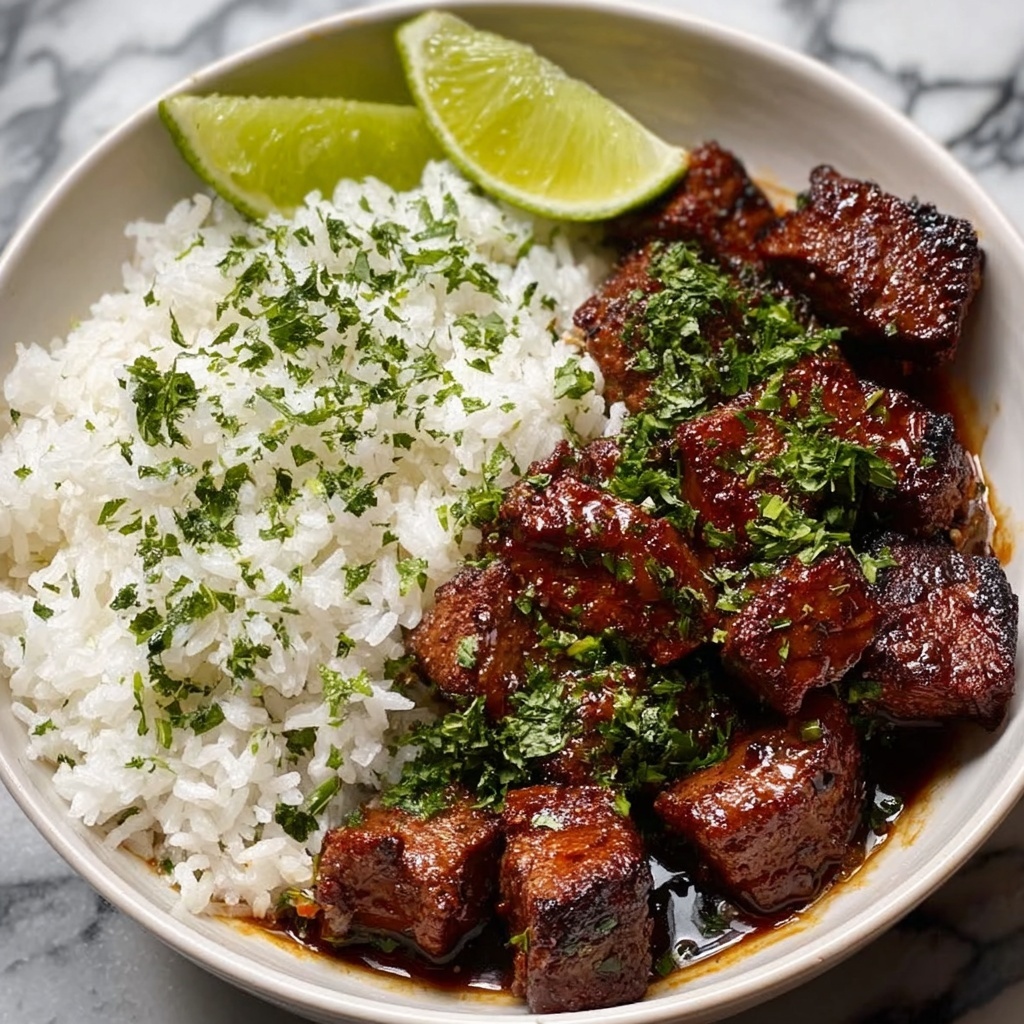 Ginger Lime Pork with Coconut Rice Recipe - Recipe Image
