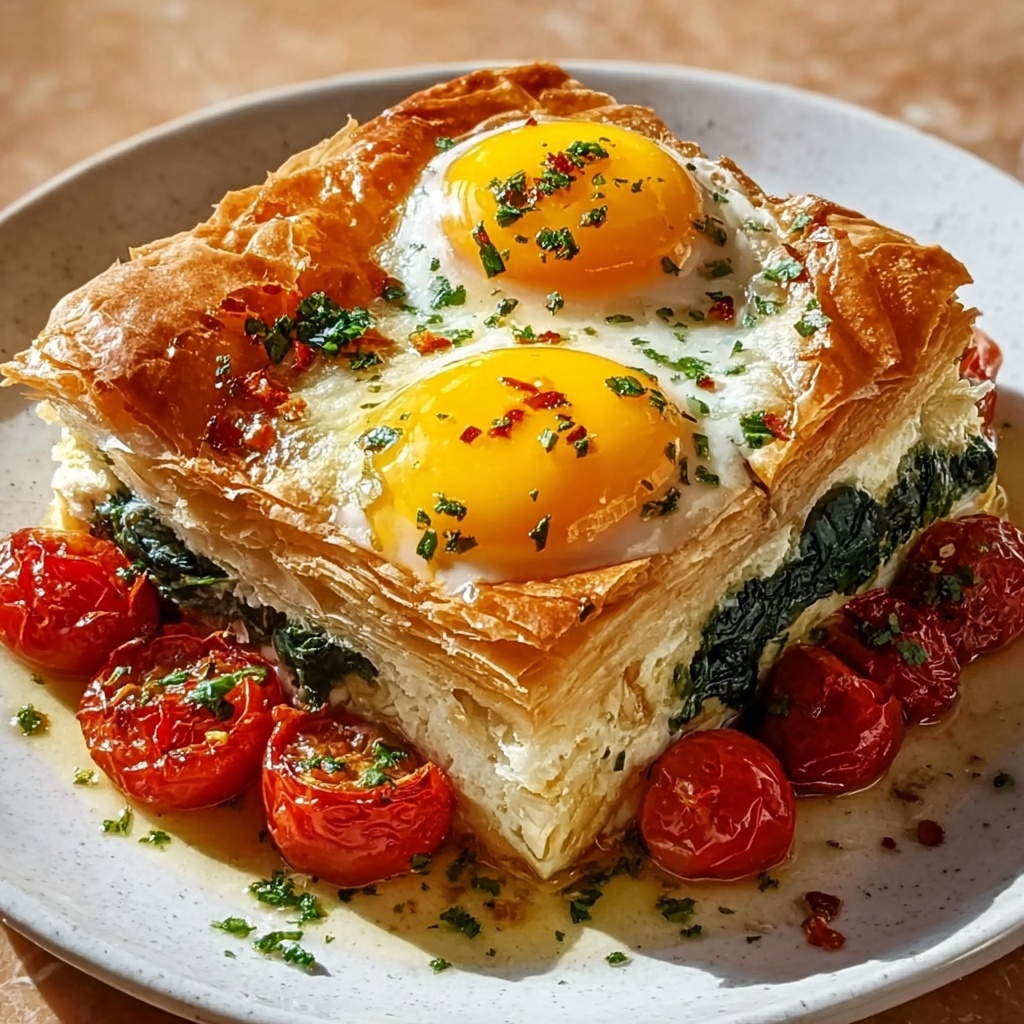 Baked Eggs Napoleon Recipe - Recipe Image