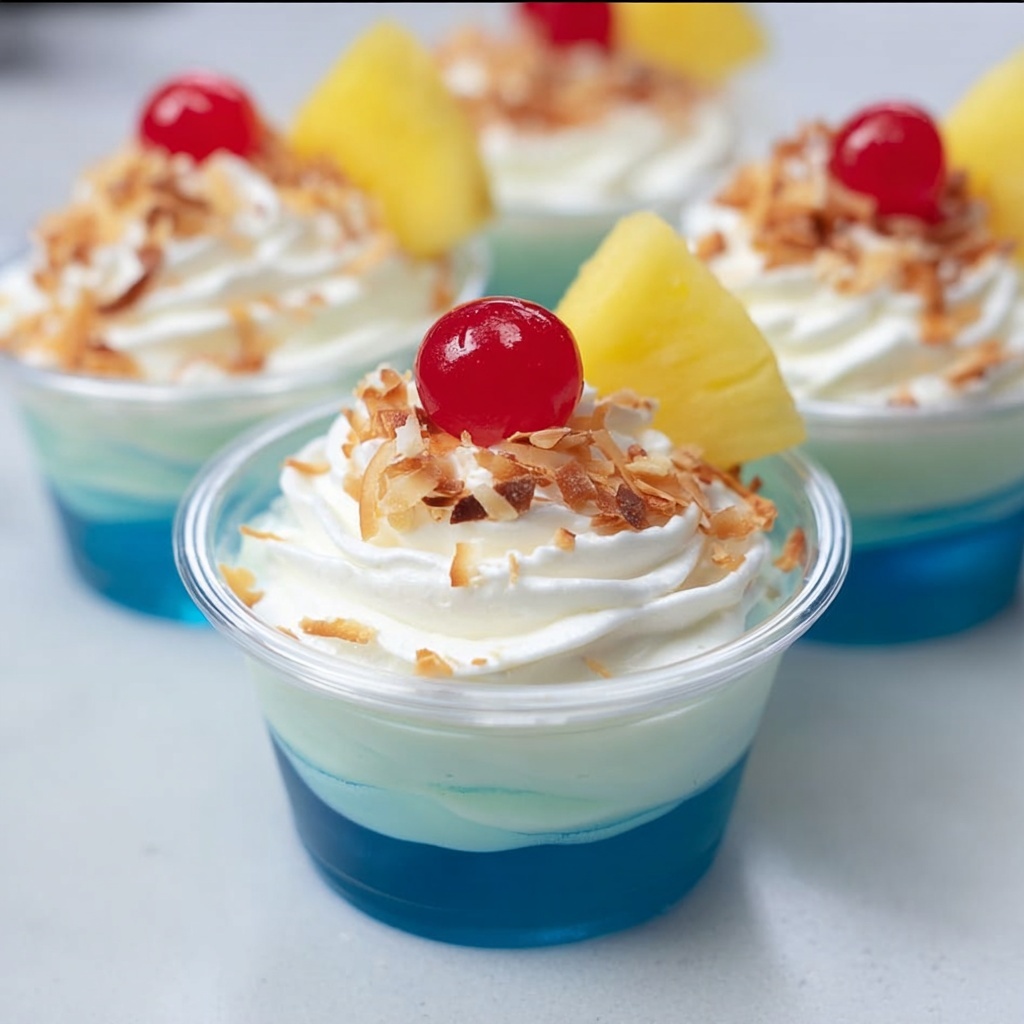 Blue Hawaiian Jello Shots Recipe - Recipe Image