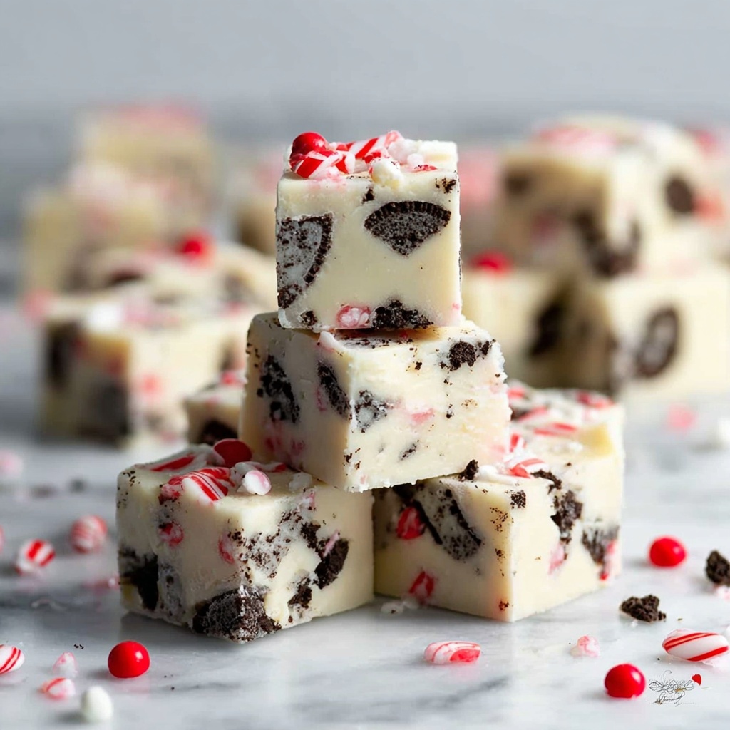Candy Cane Oreo Fudge Recipe - Recipe Image
