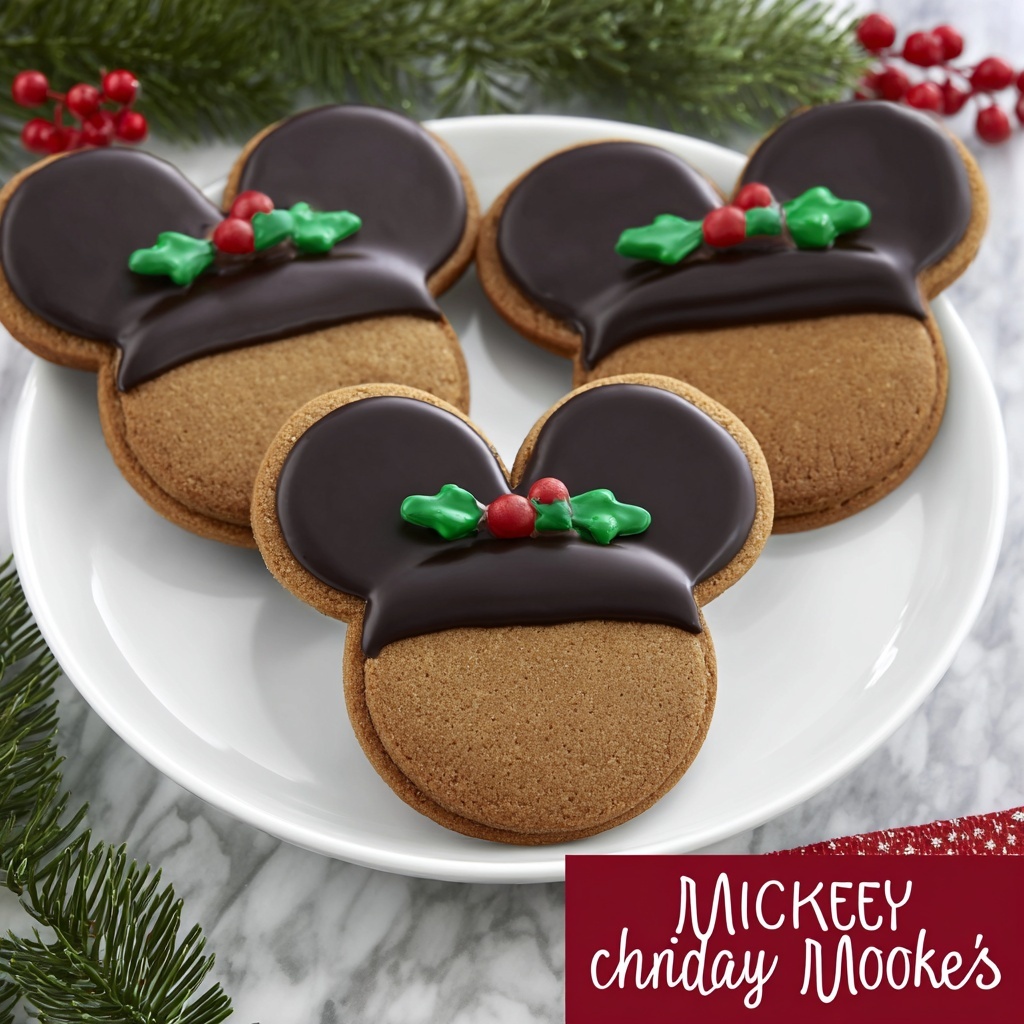 Mickey Mouse Gingerbread Cookies Recipe - Recipe Image