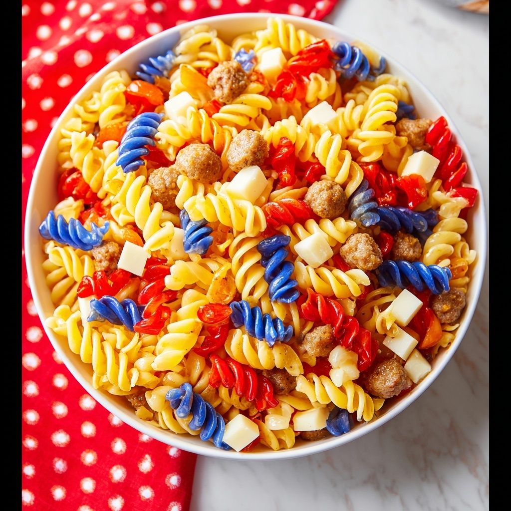 4th of July Pasta Salad Recipe - Recipe Image