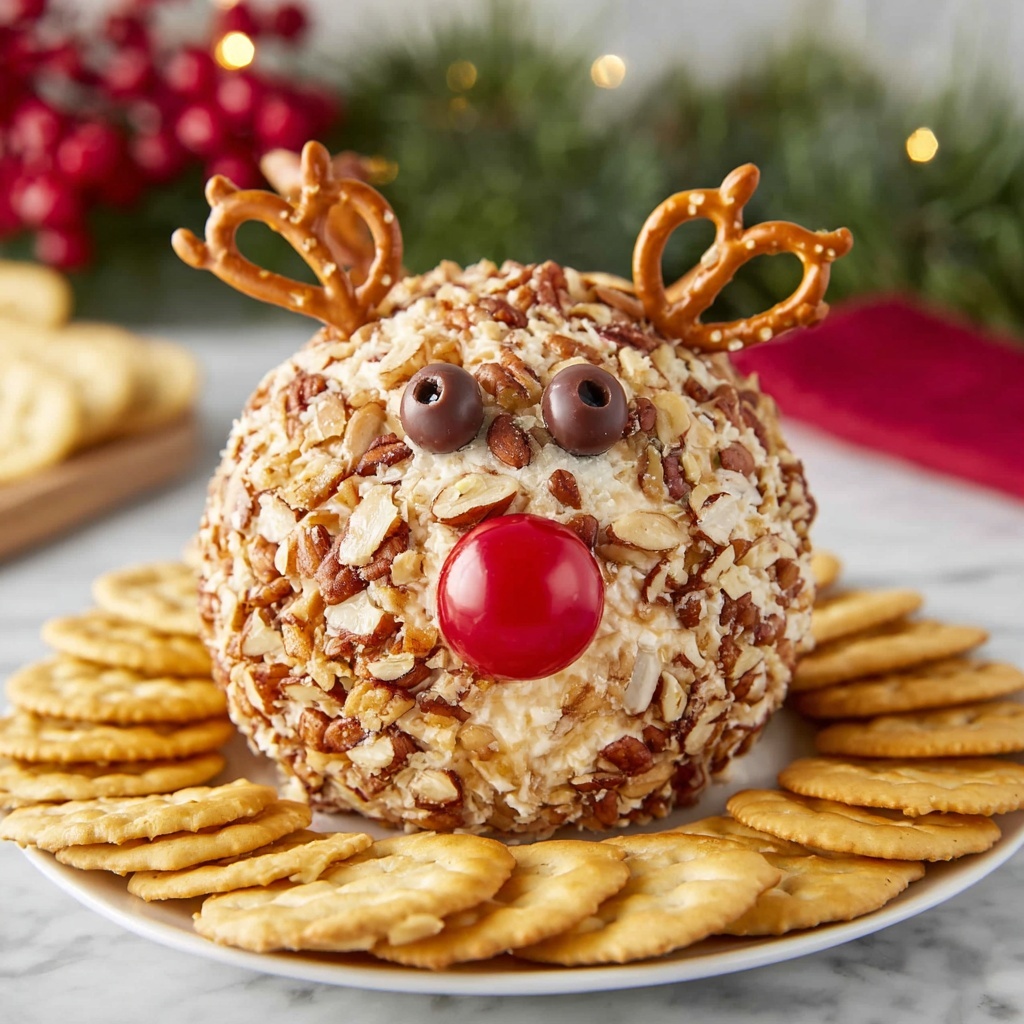 Rudolph Christmas Cheese Ball Recipe - Recipe Image