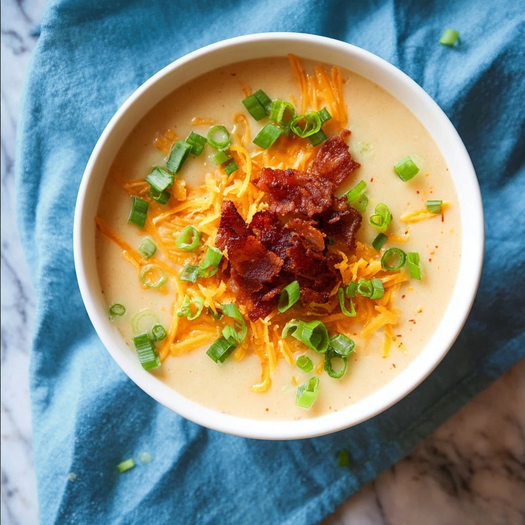 Creamy Cauliflower Soup with Bacon and Cheddar Recipe - Recipe Image