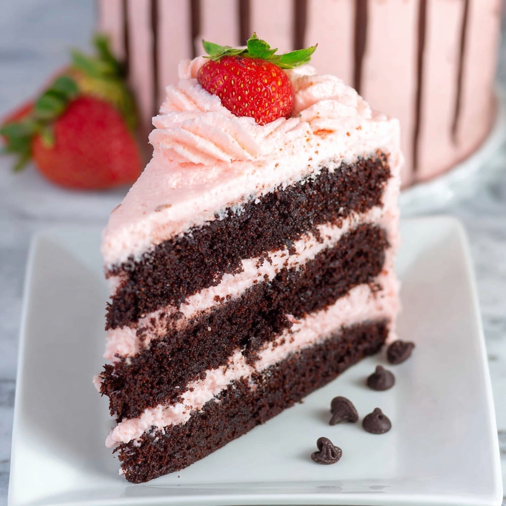 Chocolate-Strawberry Layer Cake Recipe - Recipe Image