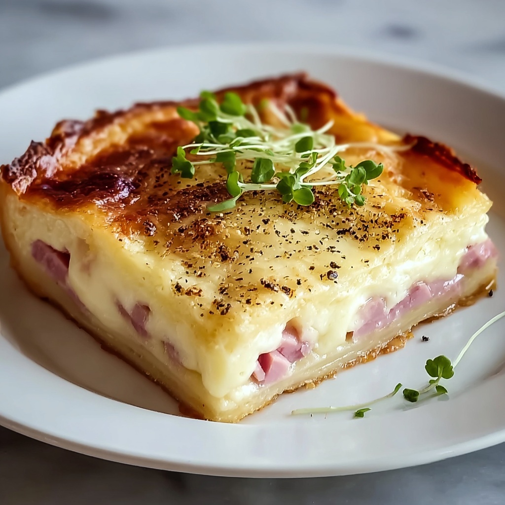 Indulgent Croque Monsieur Pie: A Comforting French Delight Recipe - Recipe Image