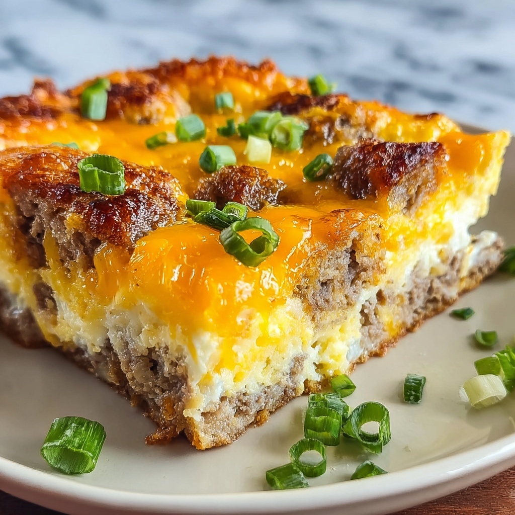 Sausage, Egg, and Cream Cheese Hashbrown Casserole Recipe - Recipe Image