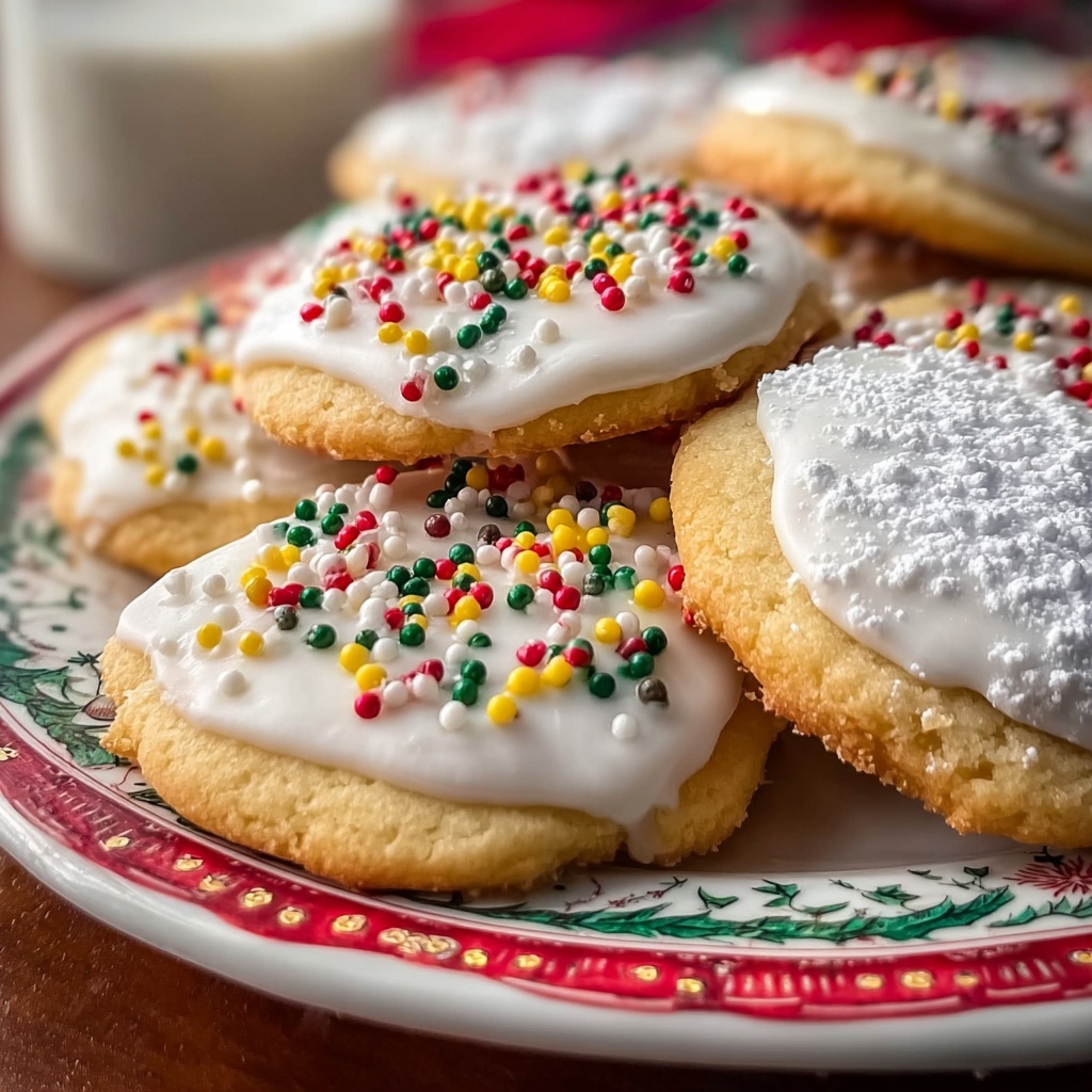 Iced Sugar Holiday Lights Cookies Recipe - Recipe Image