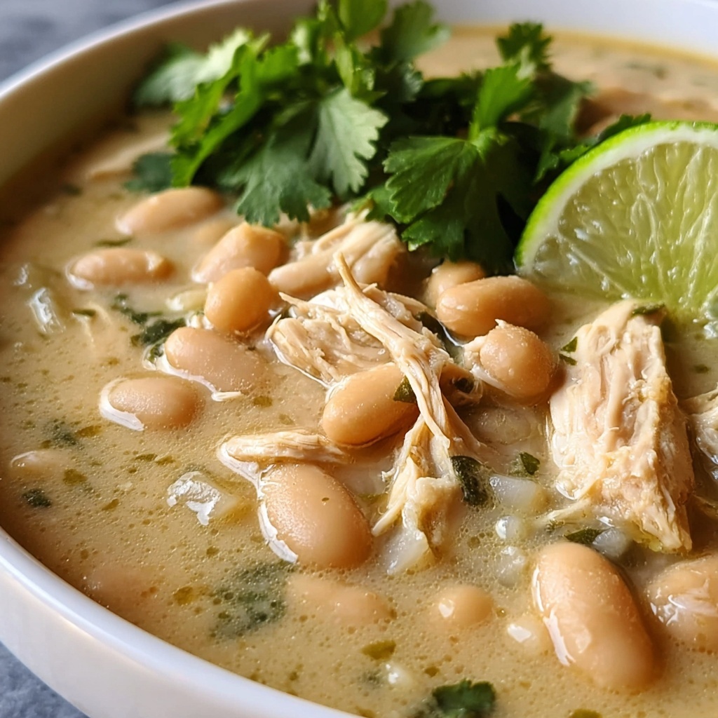 Crockpot Creamy White Chicken Chili Recipe - Recipe Image