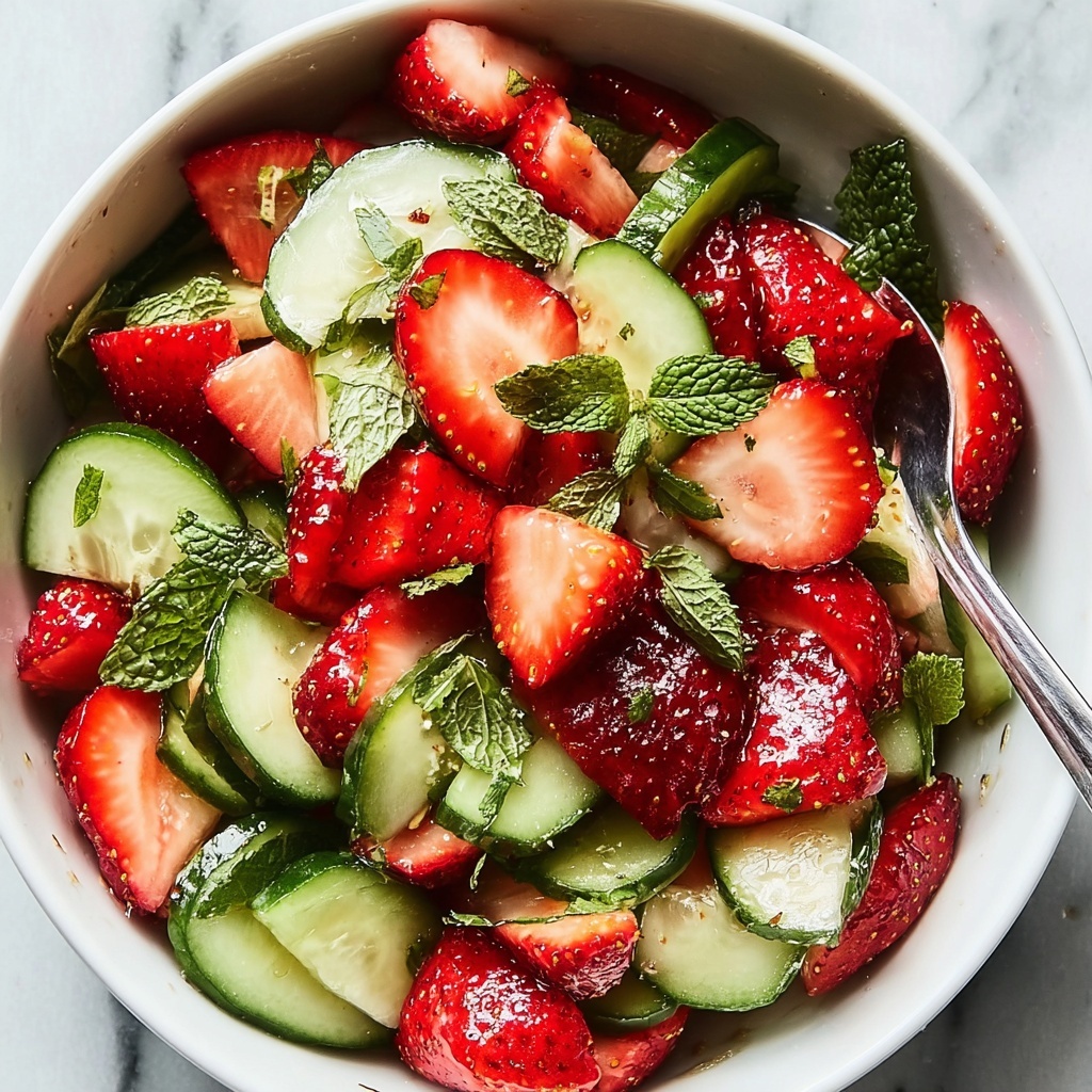 Strawberry Cucumber Salad with Basil and Mint Recipe - Recipe Image