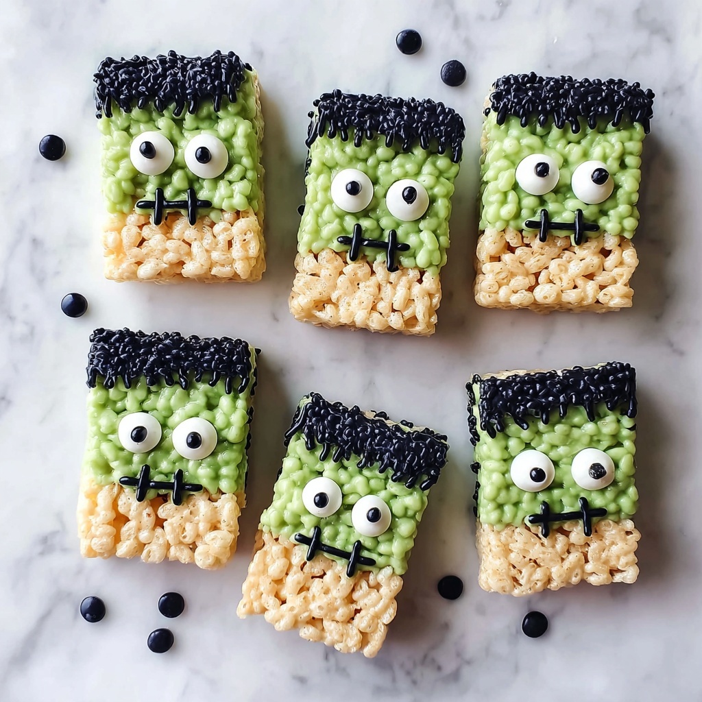 Frankenstein Halloween Rice Krispie Treats Recipe - Recipe Image