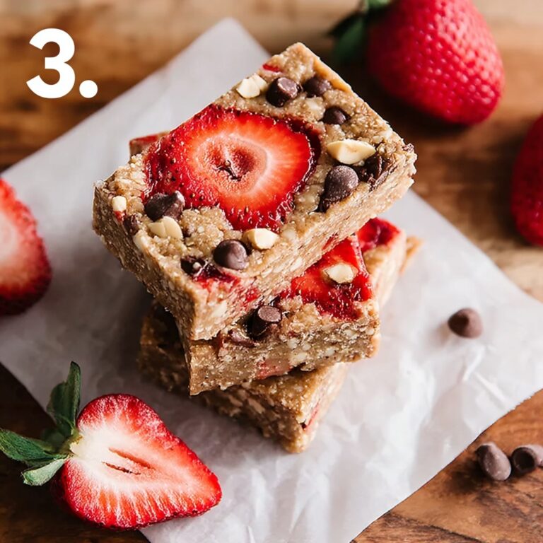 Healthy Gluten-Free Strawberry Protein Bar Recipe