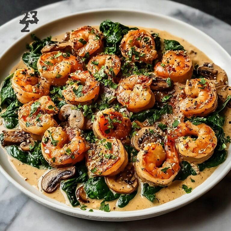 Creamy Spinach Mushroom Shrimp Shells Recipe