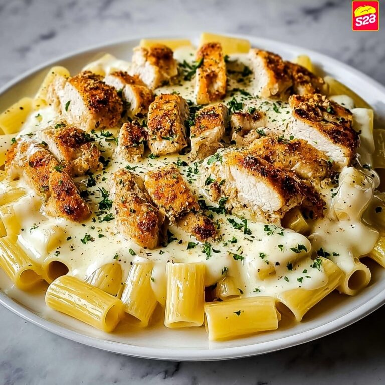Indulgent Cheesy Garlic Butter Chicken Bites with Rigatoni Recipe