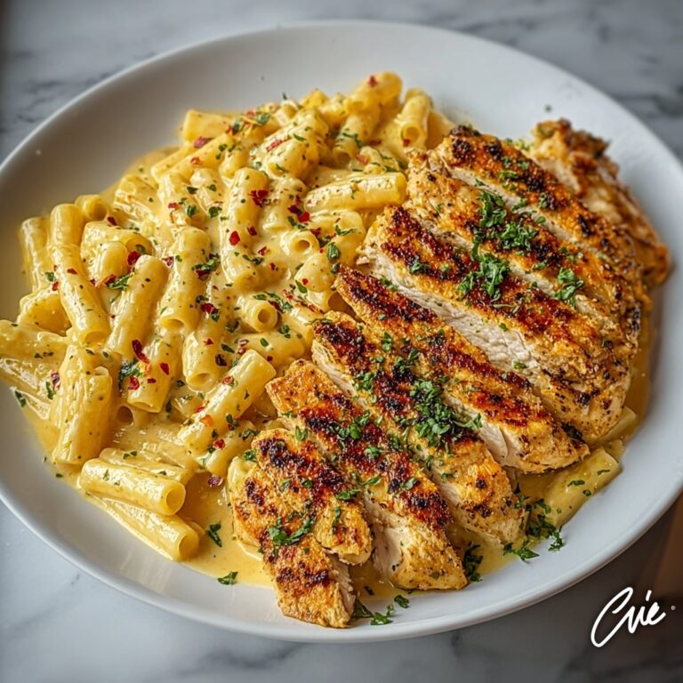 Indulgent Spicy Cajun Chicken Rigatoni in Creamy Mozzarella Alfredo Recipe