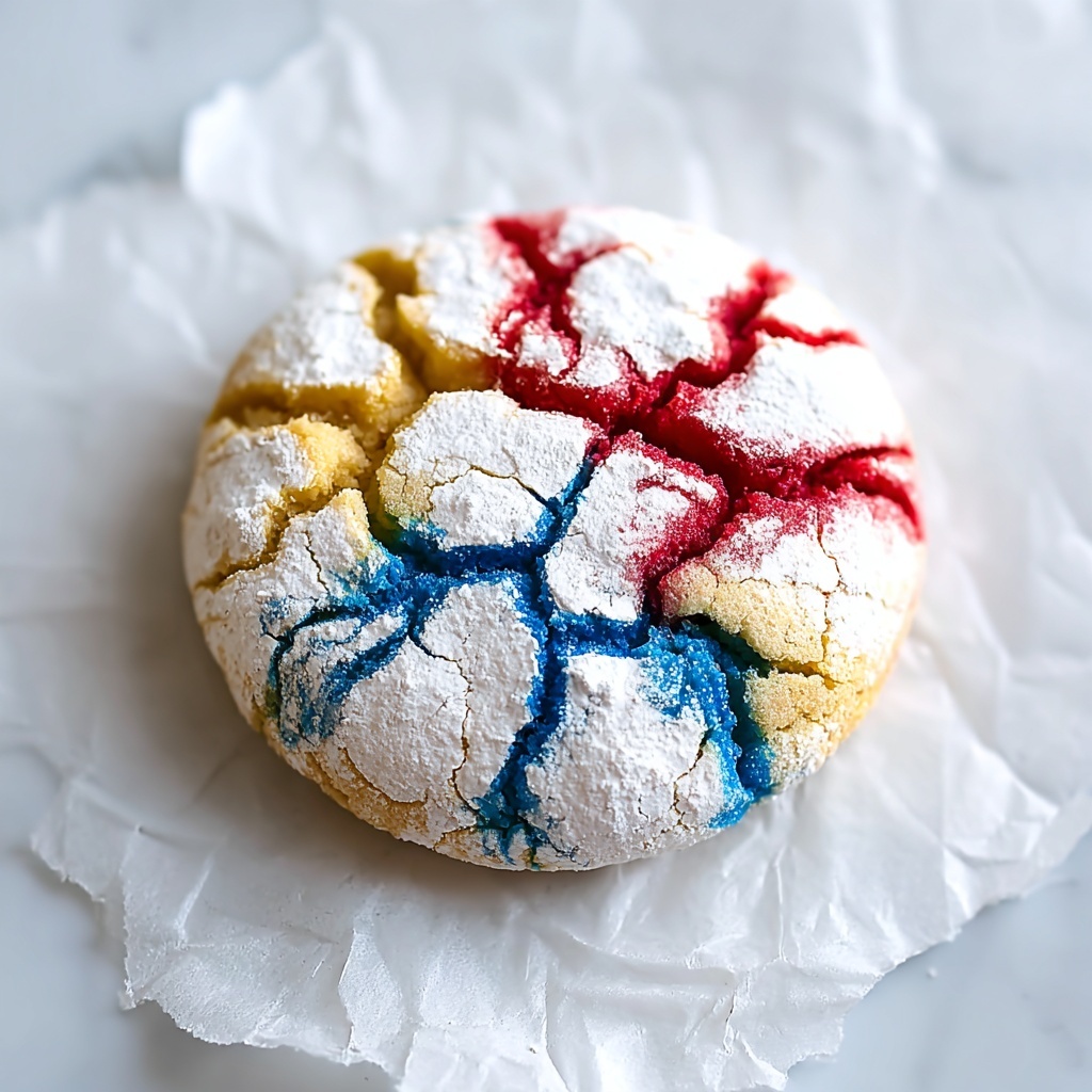 4th of July Crinkle Cookies Recipe - Recipe Image