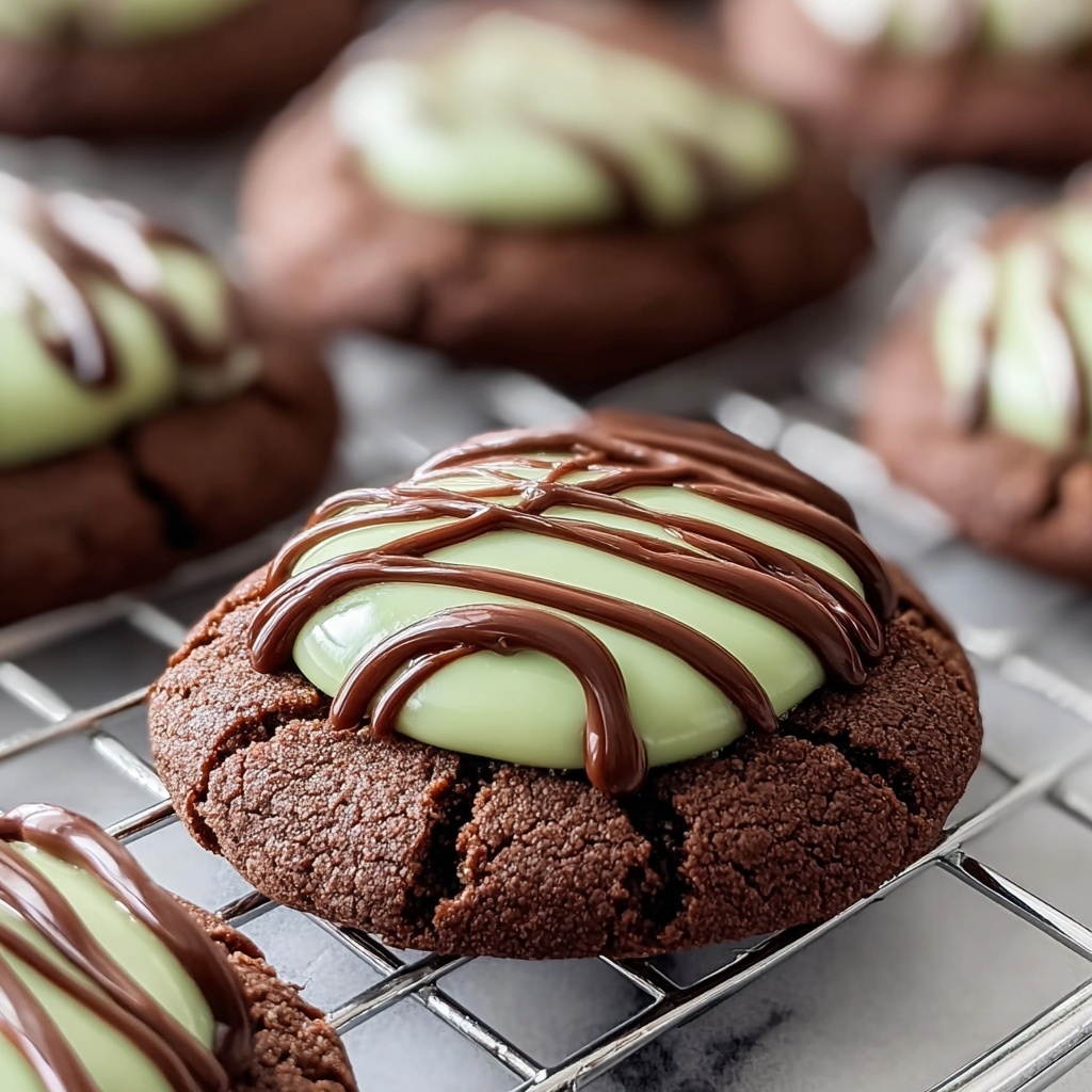 Chocolate Mint Thumbprint Cookies Recipe - Recipe Image