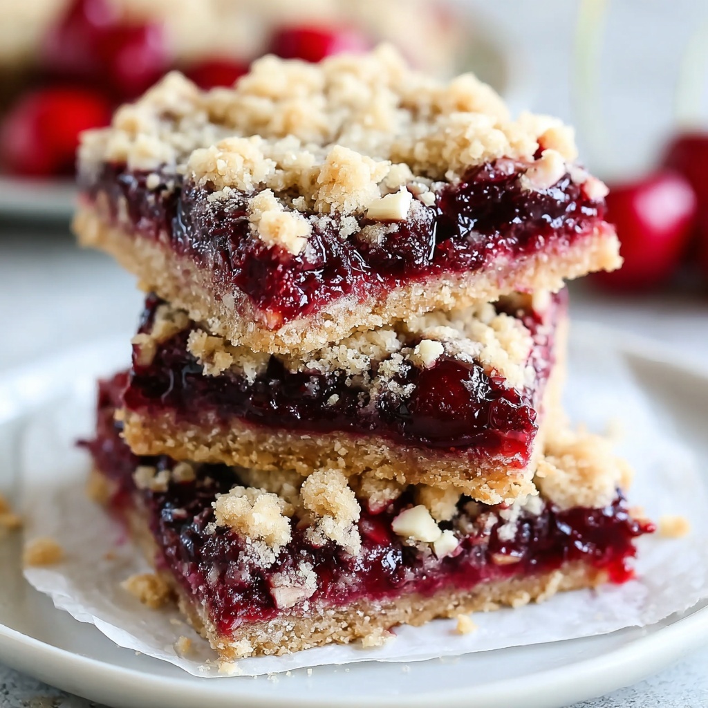 Almond Cherry Streusel Bars Recipe - Recipe Image