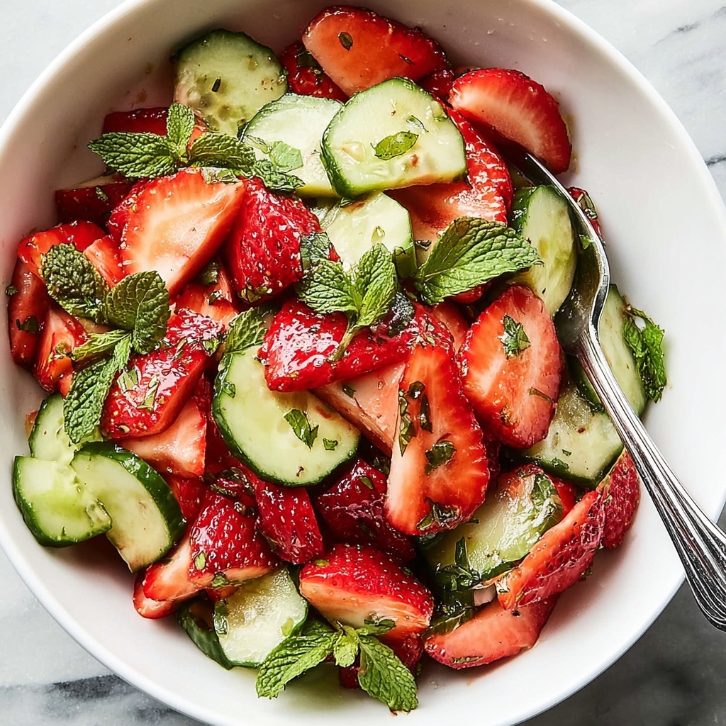 Strawberry Cucumber Salad with Basil and Mint Recipe - Recipe Image