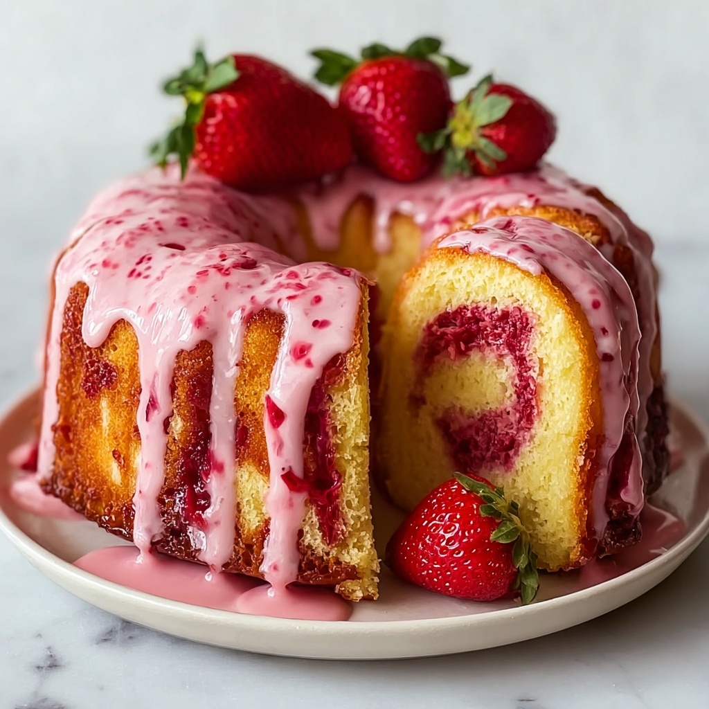 Strawberry Milkshake Pound Cake Recipe - Recipe Image