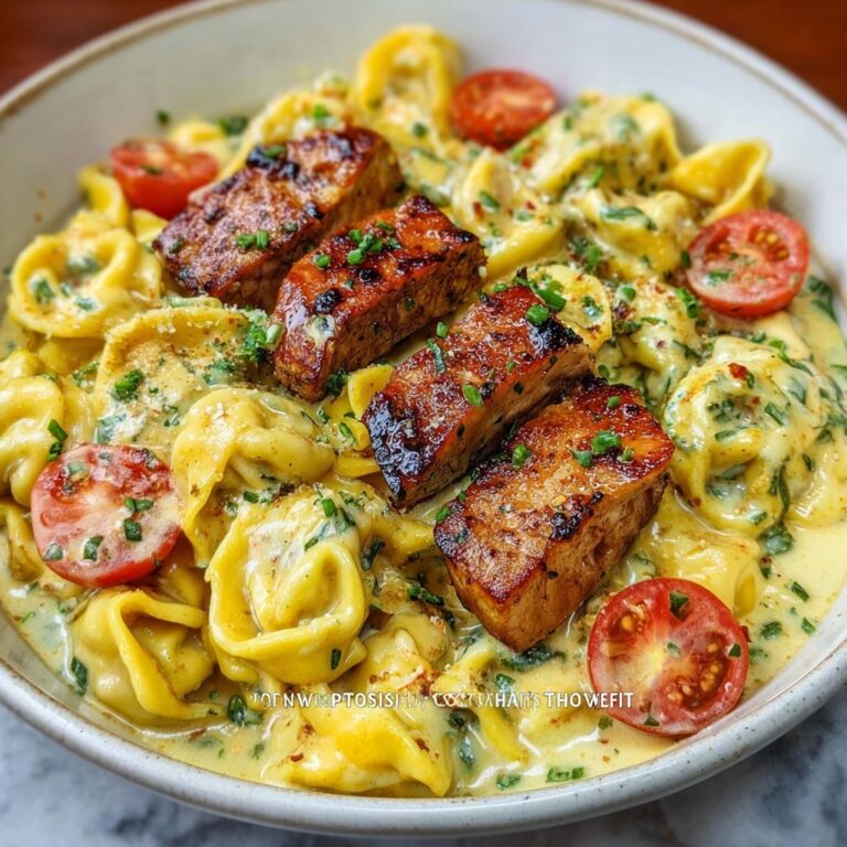 Cajun Garlic Chicken Tortellini in Three-Cheese Cream Recipe