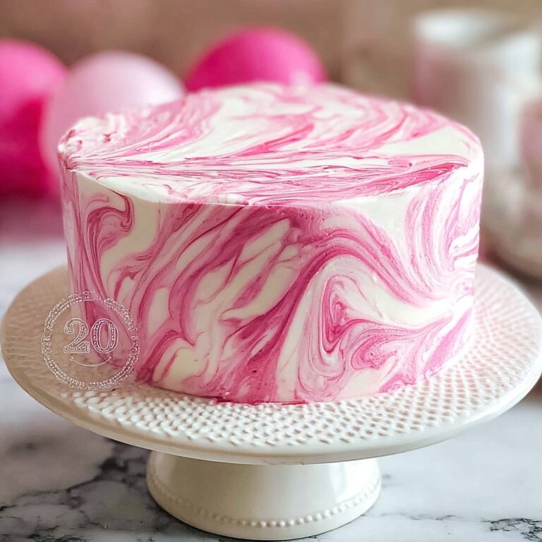 Valentine’s Day Pink Marble Cake Recipe