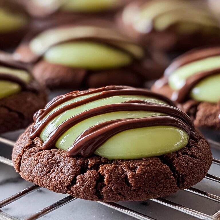 Chocolate Mint Thumbprint Cookies Recipe