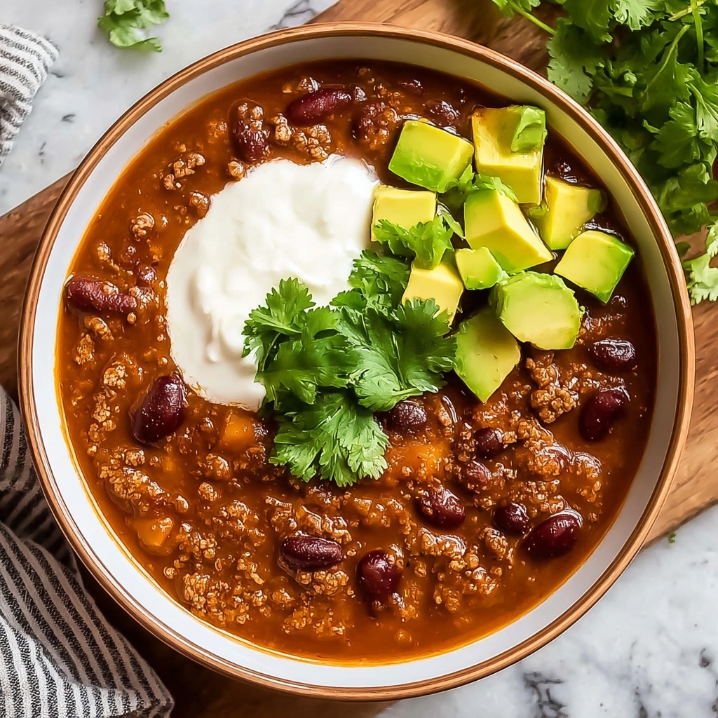 Crockpot Spicy Queso Beef Chili Recipe - Recipe Image