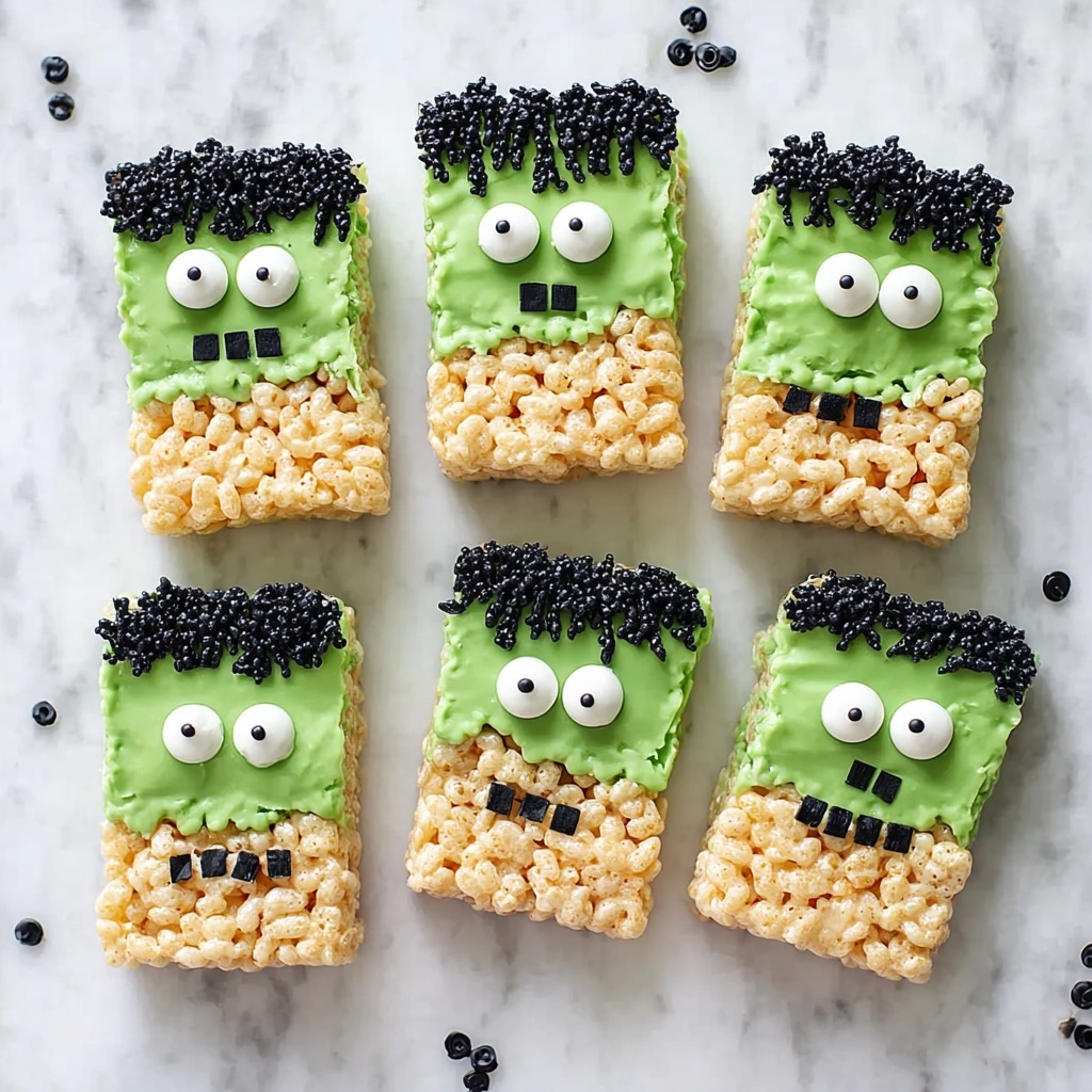 Frankenstein Halloween Rice Krispie Treats Recipe - Recipe Image