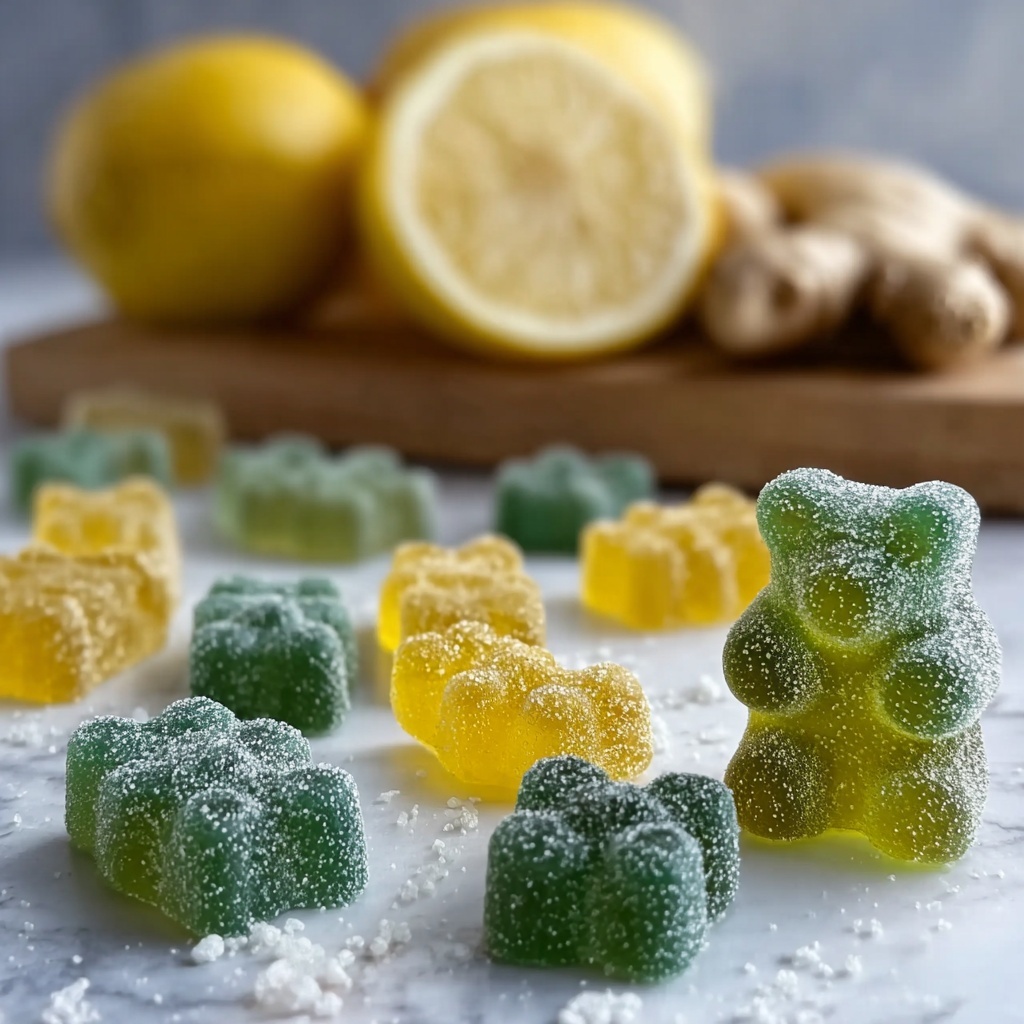 Green Tea, Lemon & Ginger Gummies Recipe - Recipe Image