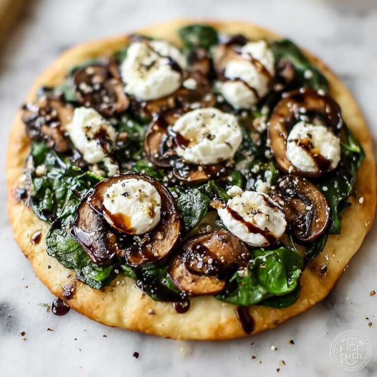 Best Balsamic Mushroom Goat Cheese Pizza with Spinach Delight Recipe
