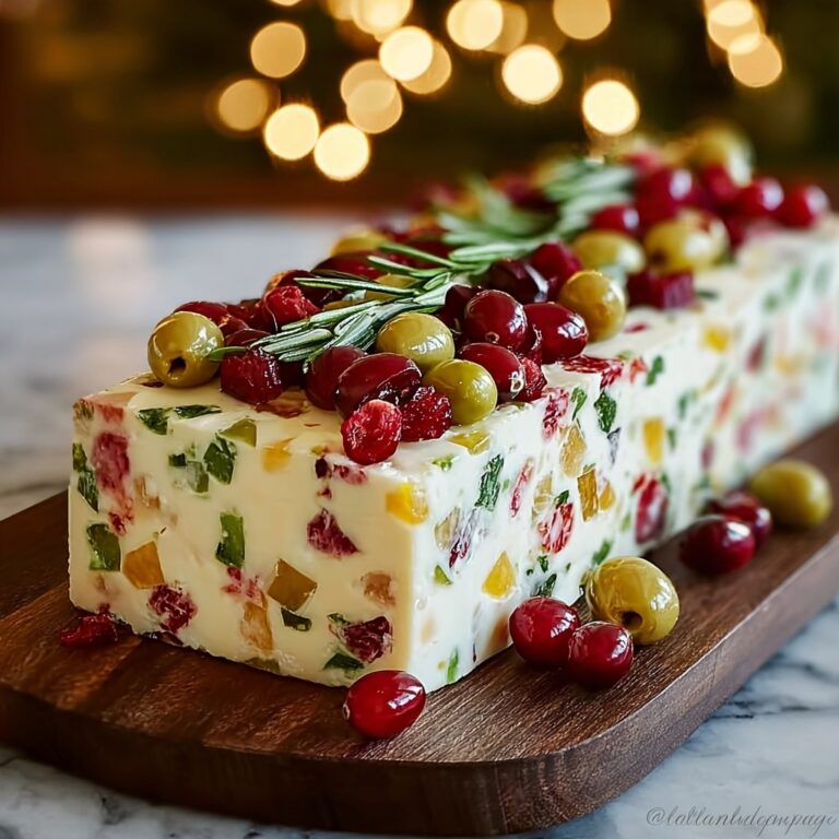 Indulgent Festive Holiday Antipasto Cream Cheese Log Recipe