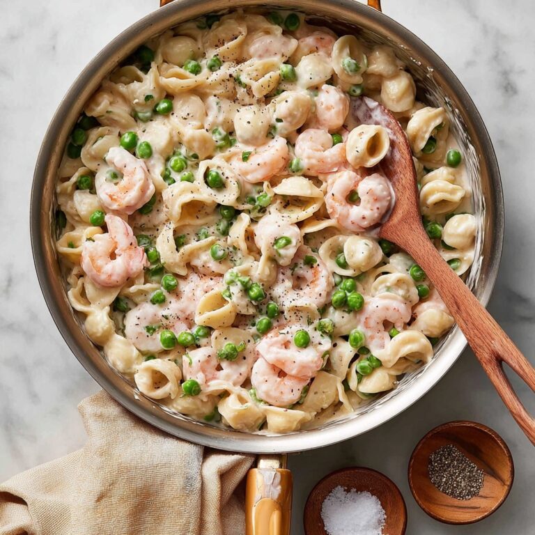 Creamy Shrimp Pasta with Peas Recipe