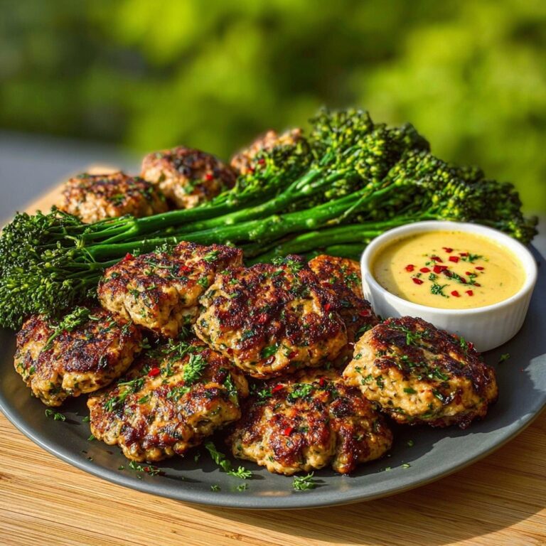 Garlic-Parmesan Chicken Bites with Sun-Dried Tomato Cajun Alfredo and Charred Broccolini Recipe