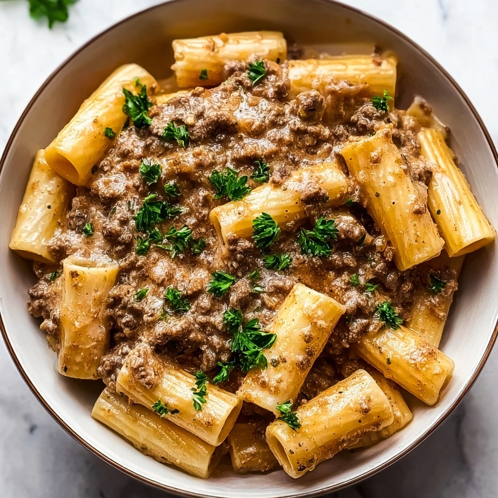 Creamy Beef Pasta Recipe - Recipe Image