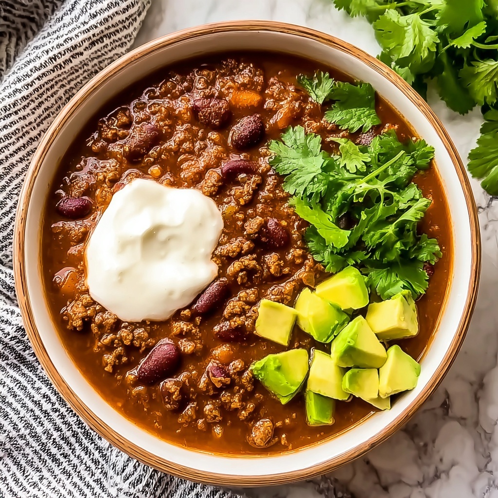 Crockpot Spicy Queso Beef Chili Recipe - Recipe Image