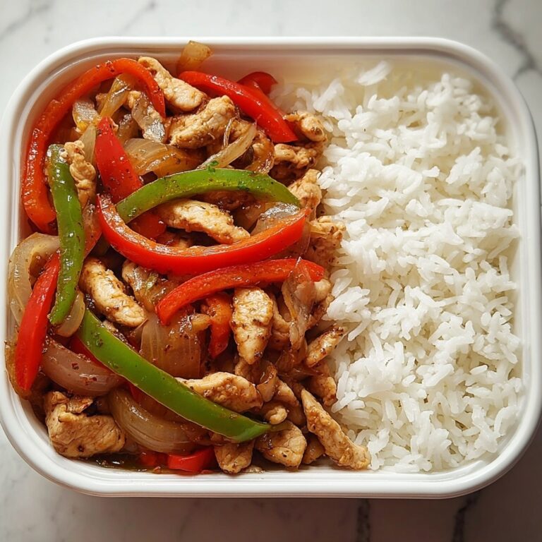 Spicy Garlic Pepper Chicken Stir-Fry with Steamed Rice Recipe