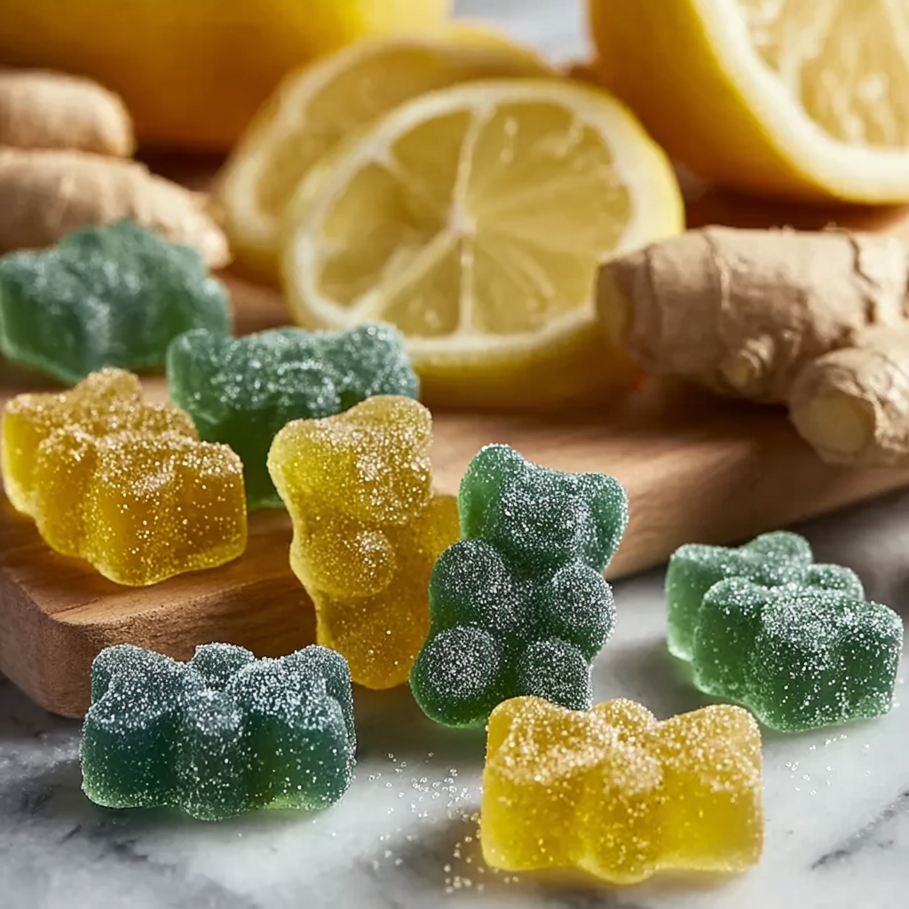 Green Tea, Lemon & Ginger Gummies Recipe - Recipe Image