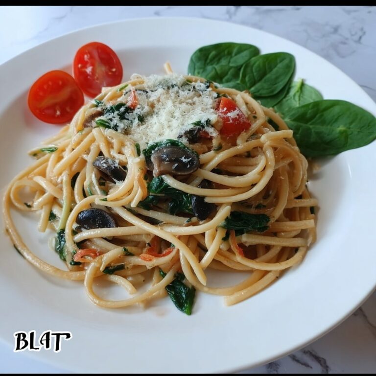 BLT Pasta with Leeks, Tomatoes, and Spinach Recipe