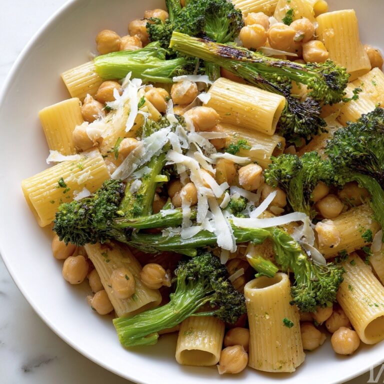 Rigatoni with Roasted Broccoli and Chickpeas Recipe